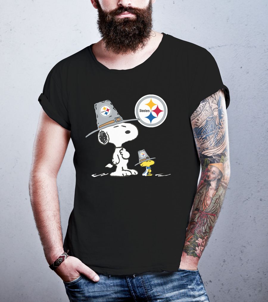 Steelers Snoopy Pilgrim Hats T-Shirt