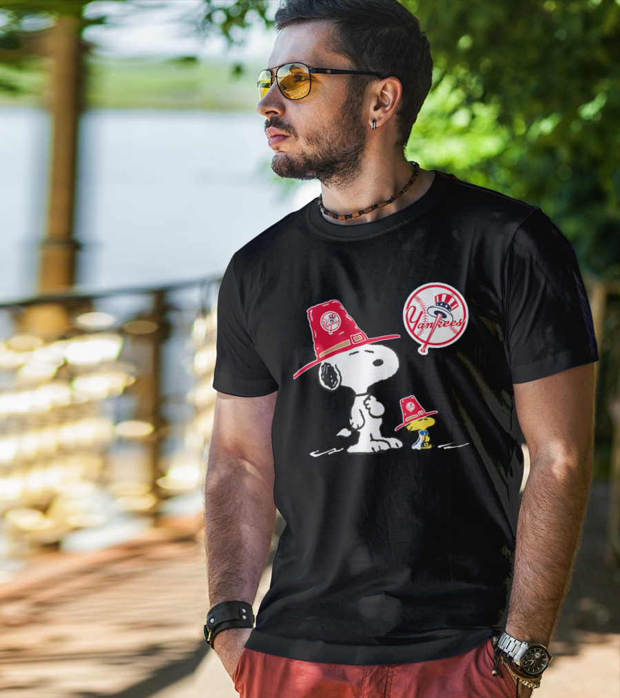 Yankees Snoopy Woodstock Baseball Hat T-Shirt