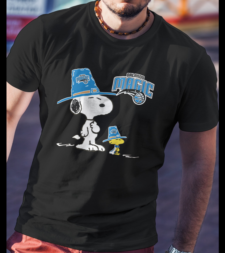 Orlando Magic Snoopy Woodstock NBA Collaboration T-Shirt