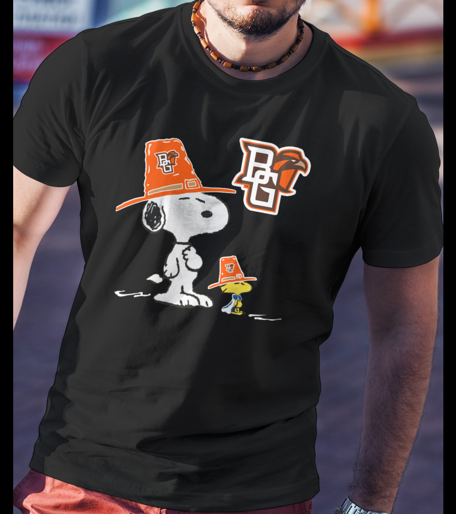 Bowling Green Falcons Snoopy Woodstock Pilgrim Hats T-Shirt