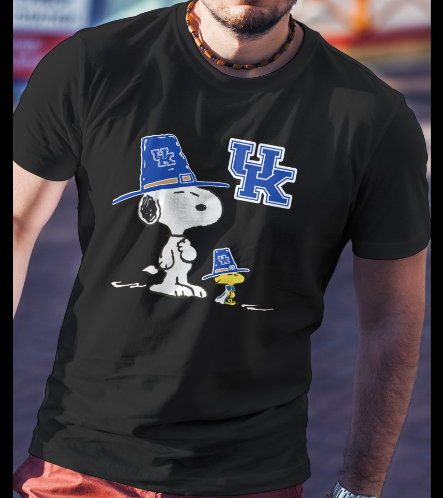 Snoopy Woodstock Kentucky Wildcats Uk Logo Hats T-Shirt