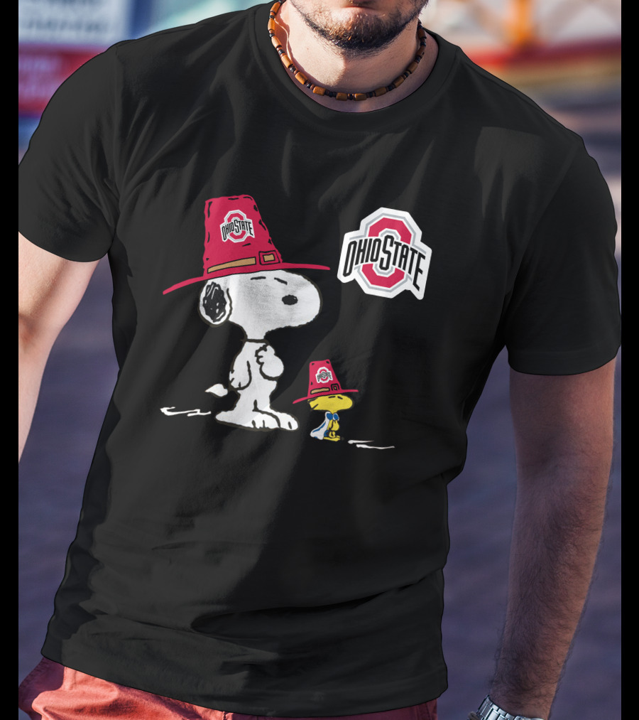 Ohio State Buckeyes Snoopy Woodstock T-Shirt