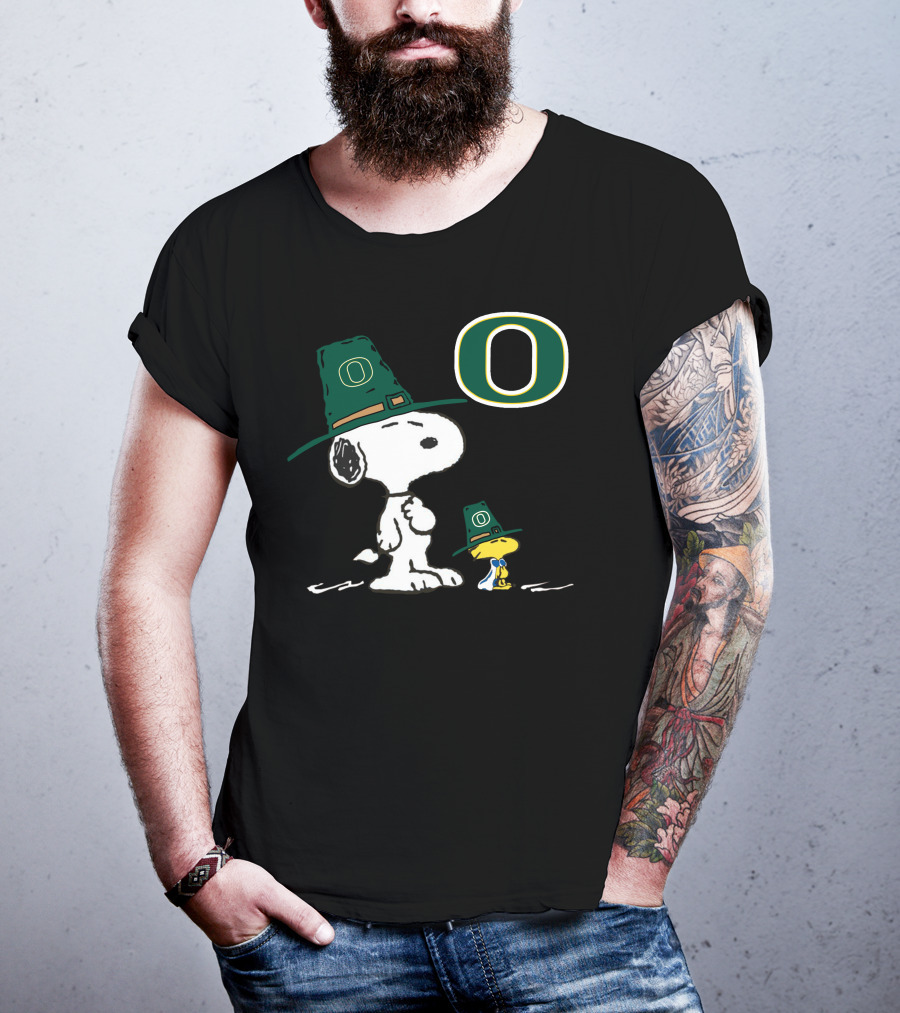 Oregon Ducks Snoopy Woodstock Peanuts O T-Shirt