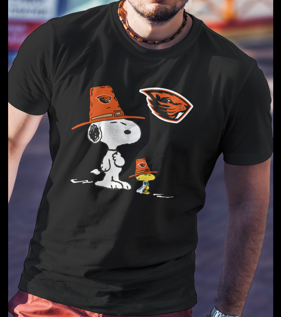 Oregon State Beavers Snoopy Woodstock T-Shirt