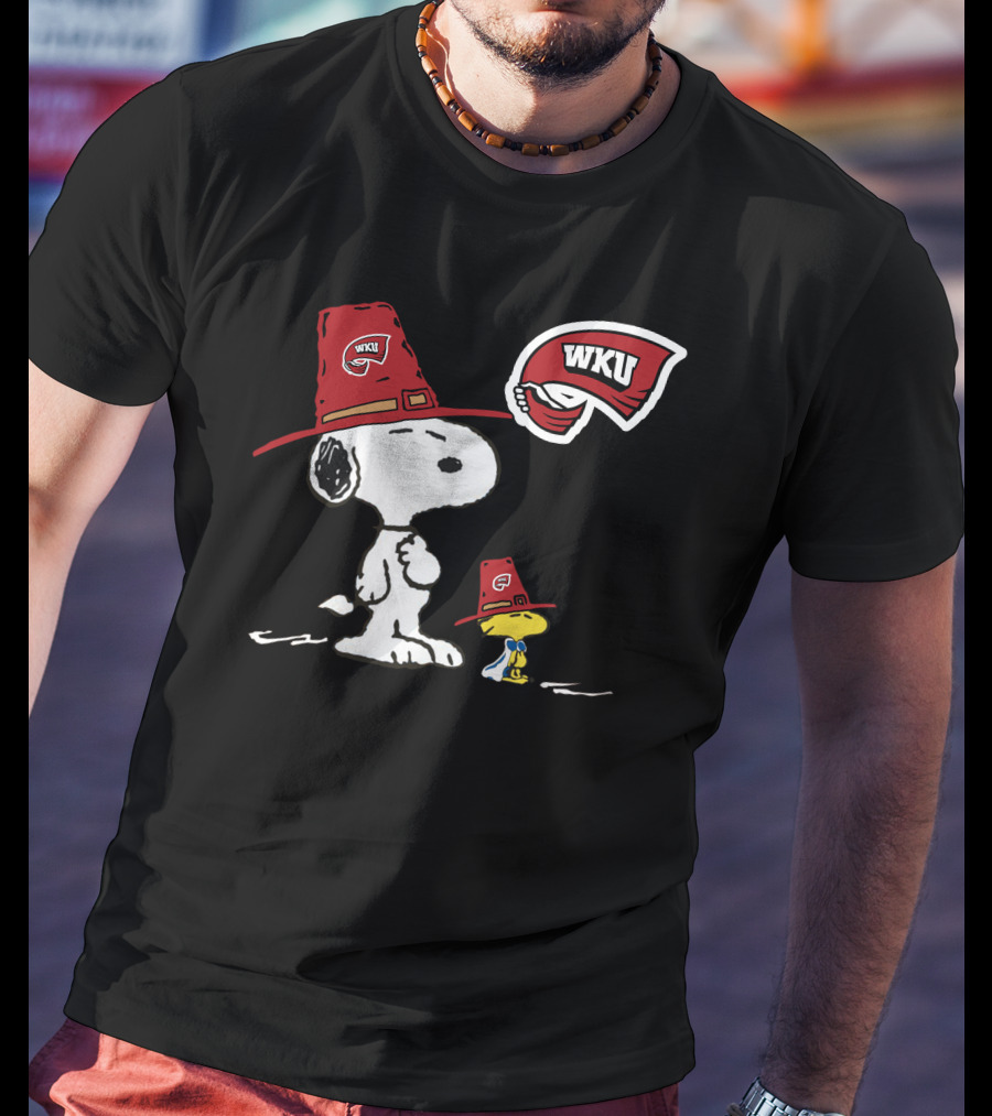 Snoopy And Woodstock WKU Western Kentucky Hilltoppers Fan T-Shirt
