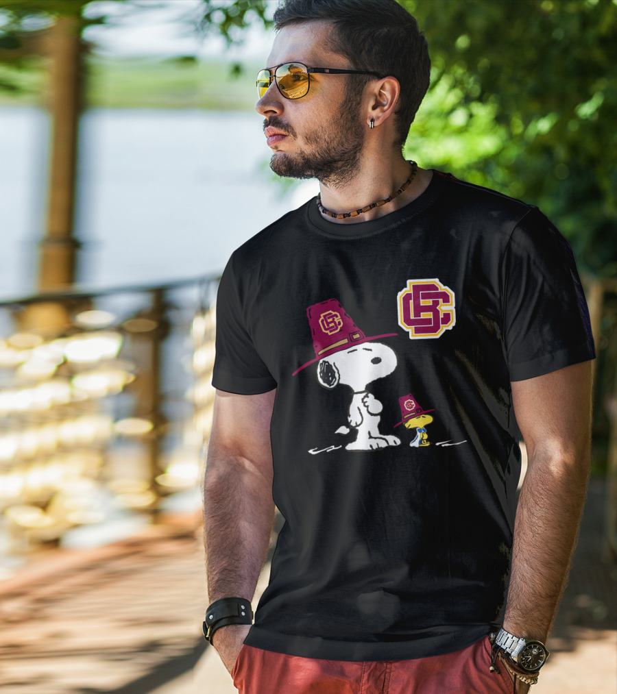 Bethune-Cookman Snoopy And Woodstock In Tall Hats With BCU T-Shirt