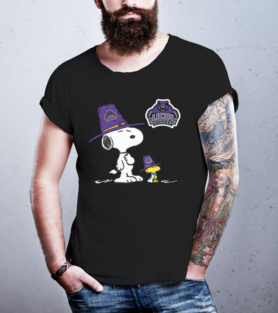 Cent Arkansas Snoopy UCA Bears Thanksgiving Football Pride T-Shirt