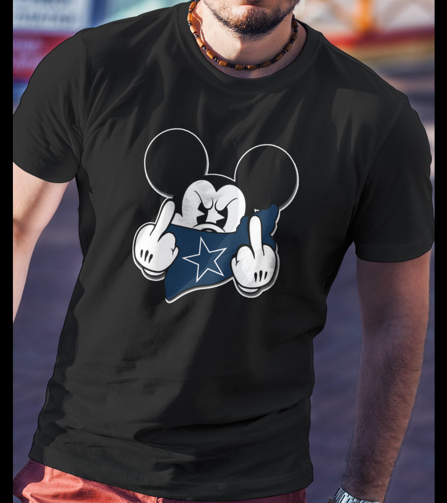 Mickey Mouse Dallas Cowboys Fan Gesture T-Shirt