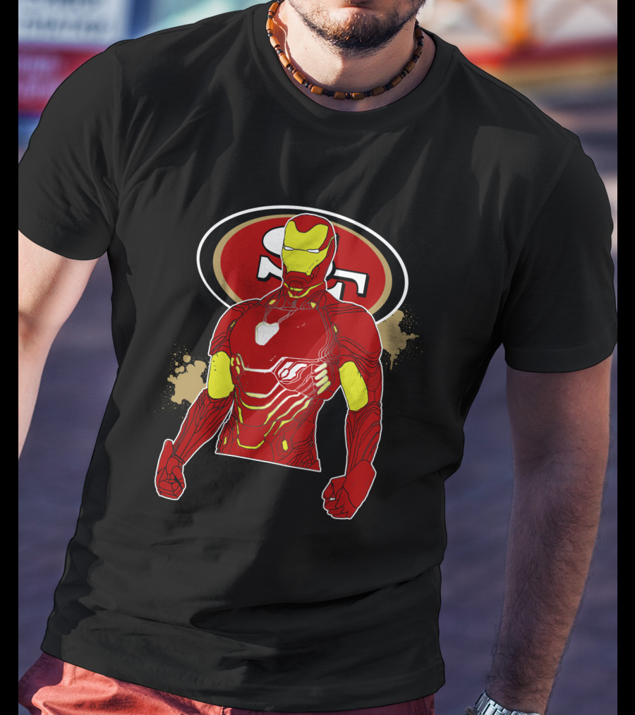 Iron Man And San Francisco 49ers Fusion T-Shirt