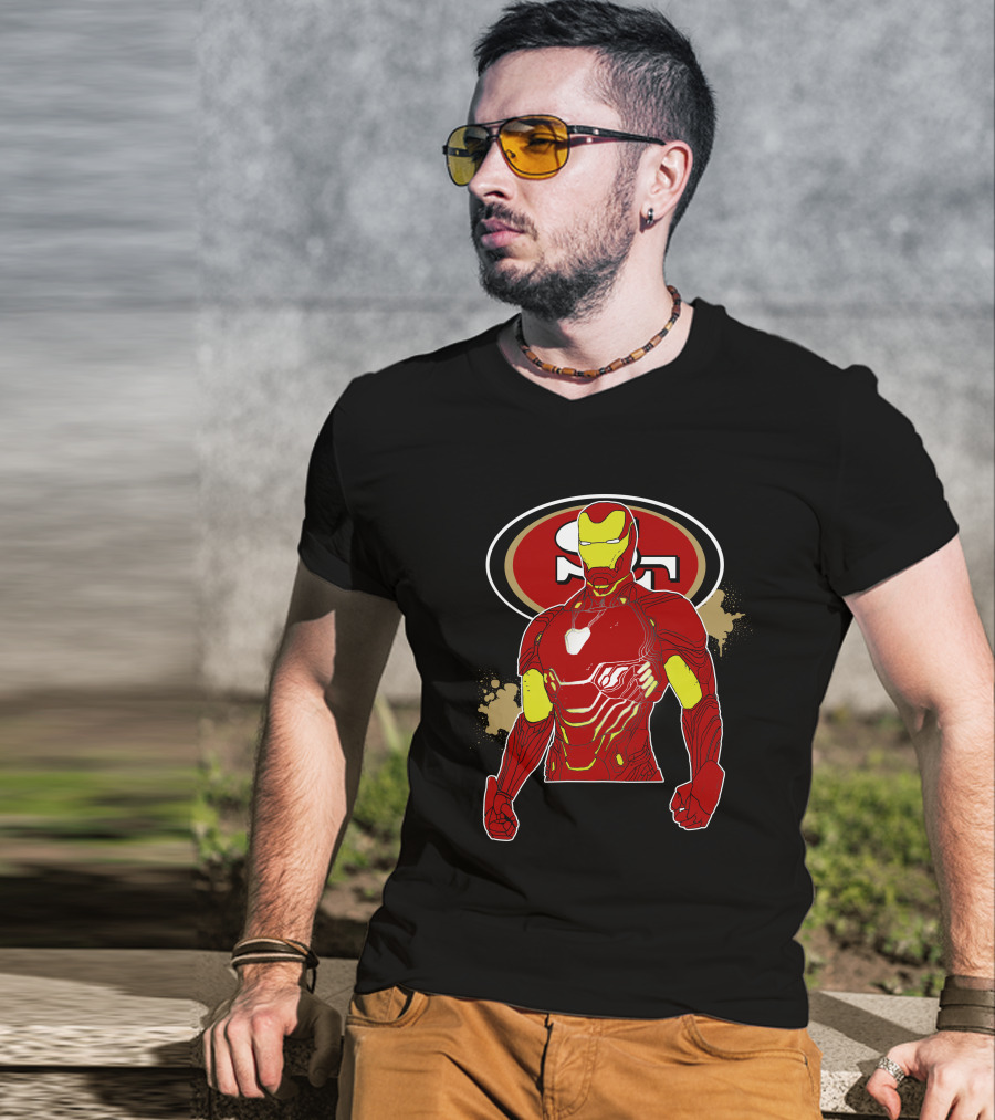 Iron Man And San Francisco 49ers Fusion T-Shirt