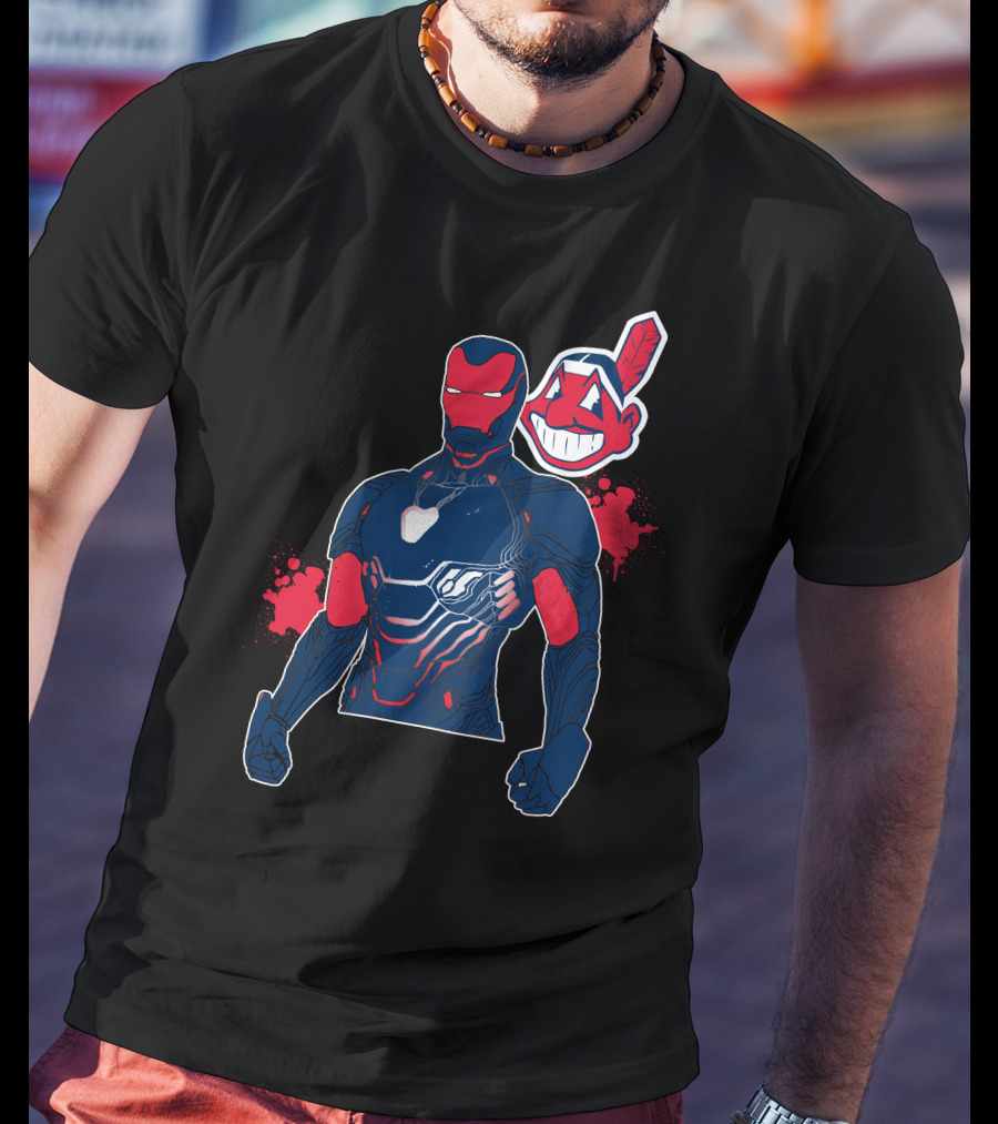 Iron Man Cleveland Indians Crossover T-Shirt