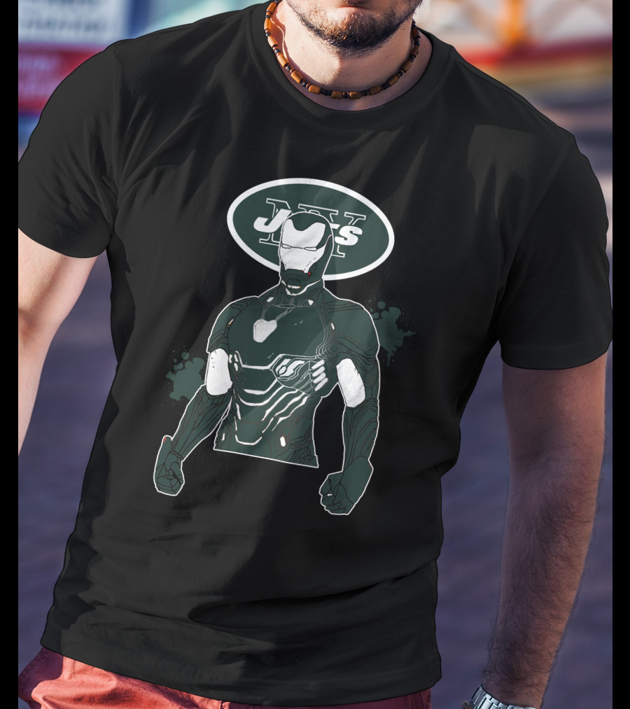 Iron Man New York Jets Mashup T-Shirt