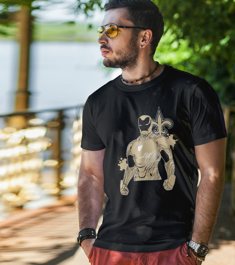 Iron Man New Orleans Saints Crossover T-Shirt
