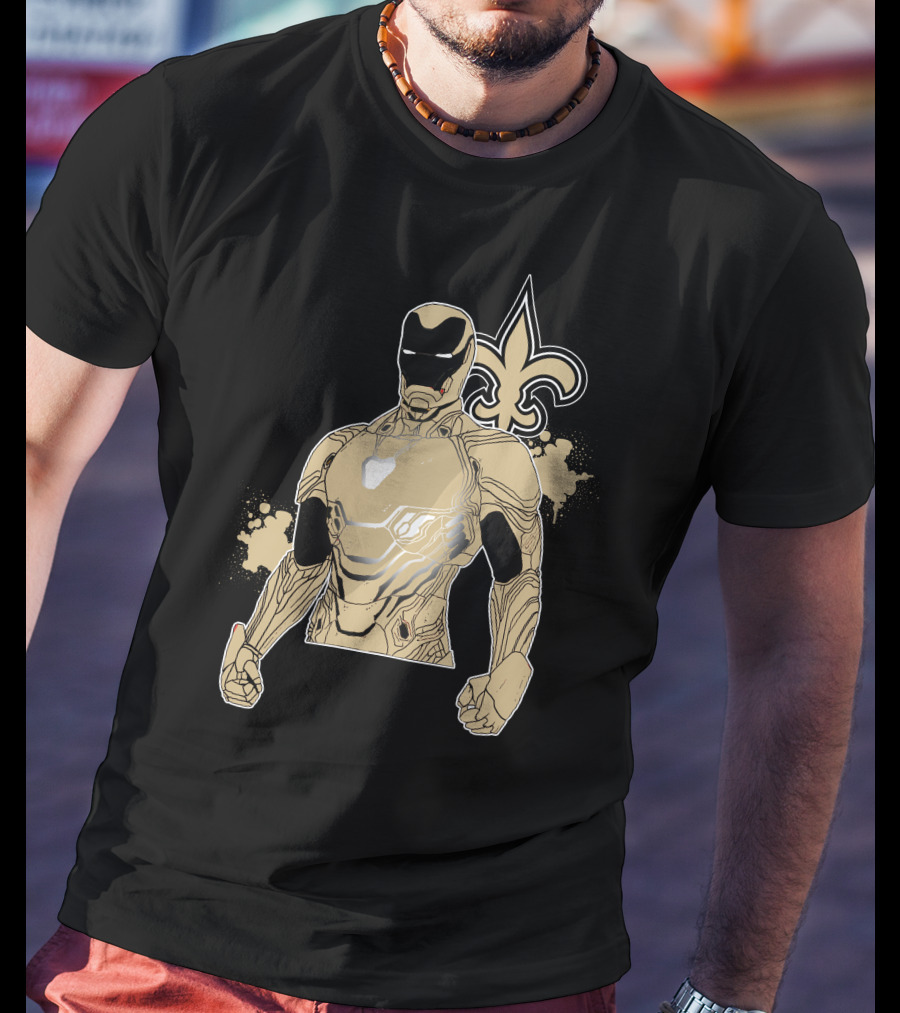 Iron Man New Orleans Saints Crossover T-Shirt