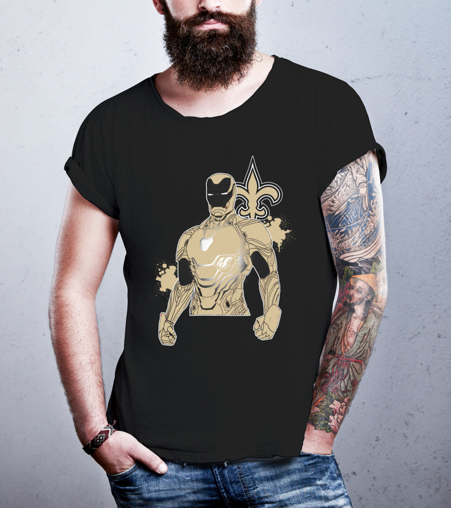 Iron Man New Orleans Saints Crossover T-Shirt