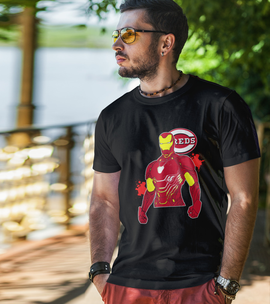 Iron Man Cincinnati Reds Collaboration T-Shirt