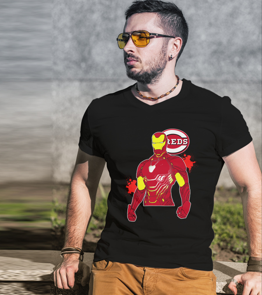 Iron Man Cincinnati Reds Collaboration T-Shirt