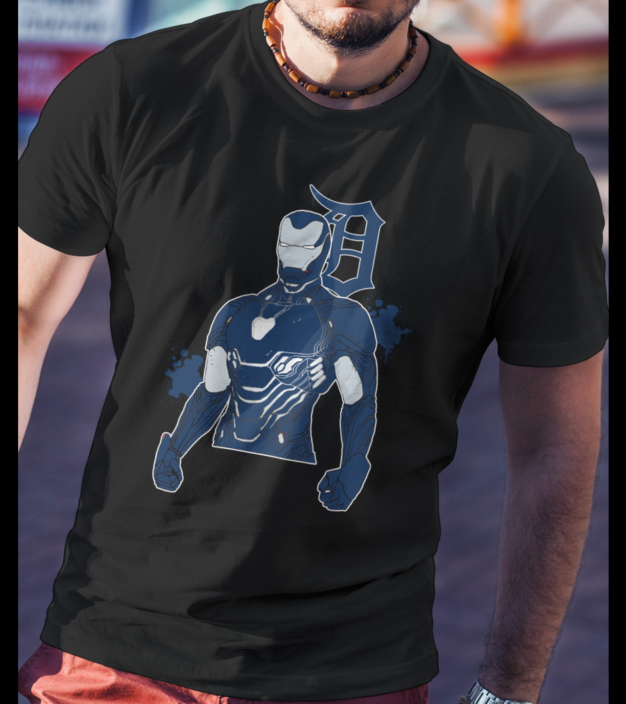 Iron Man Detroit Tigers Crossover With Iconic D T-Shirt