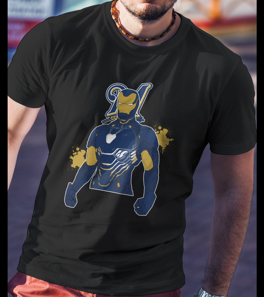 Iron Man Meets Milwaukee Brewers Iconic Team Fusion T-Shirt