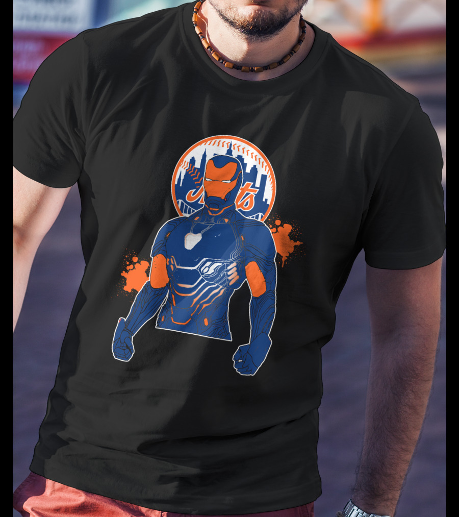 Iron Man New York Mets Crossover T-Shirt