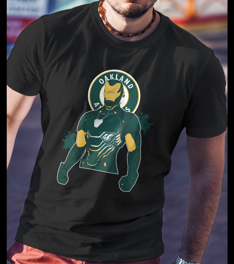 Iron Man Oakland Athletics Crossover T-Shirt