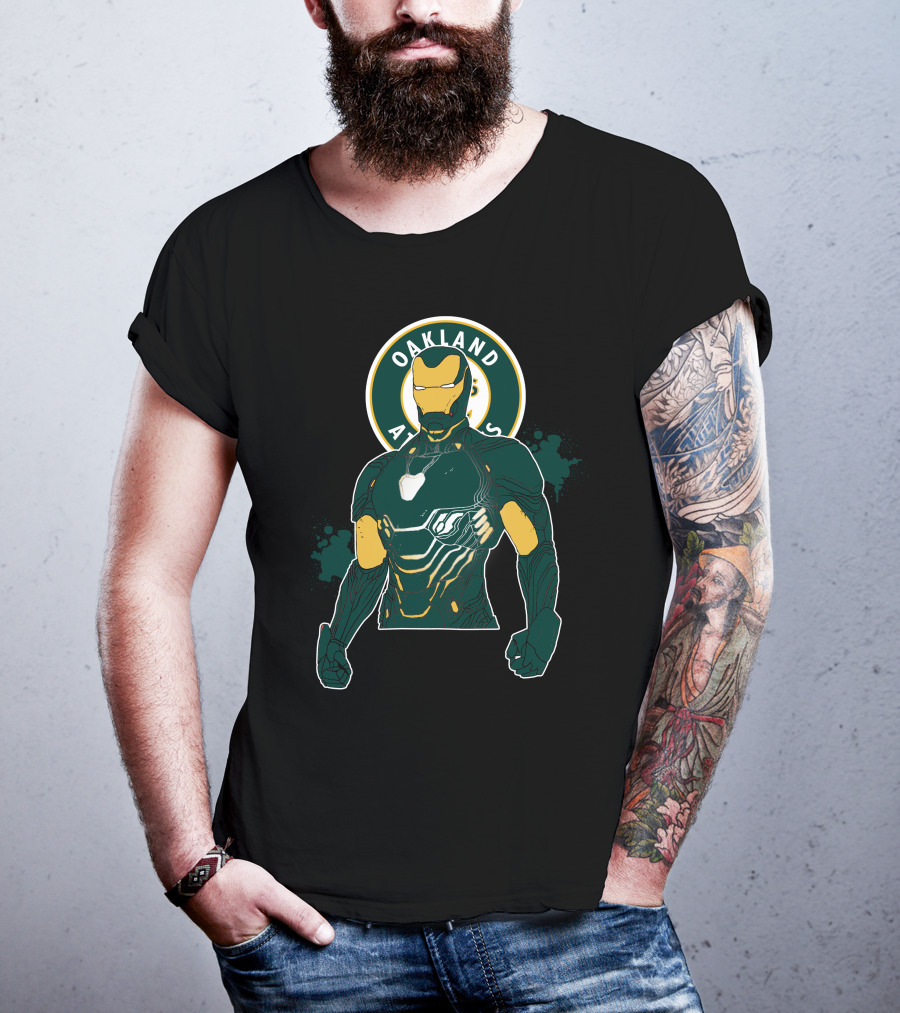 Iron Man Oakland Athletics Crossover T-Shirt