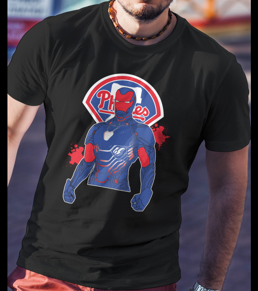 Iron Man Phillies Philadelphia Collaboration T-Shirt