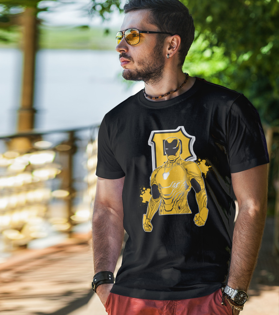 Iron Man Pittsburgh Pirates Collaborative Marvel Sports T-Shirt