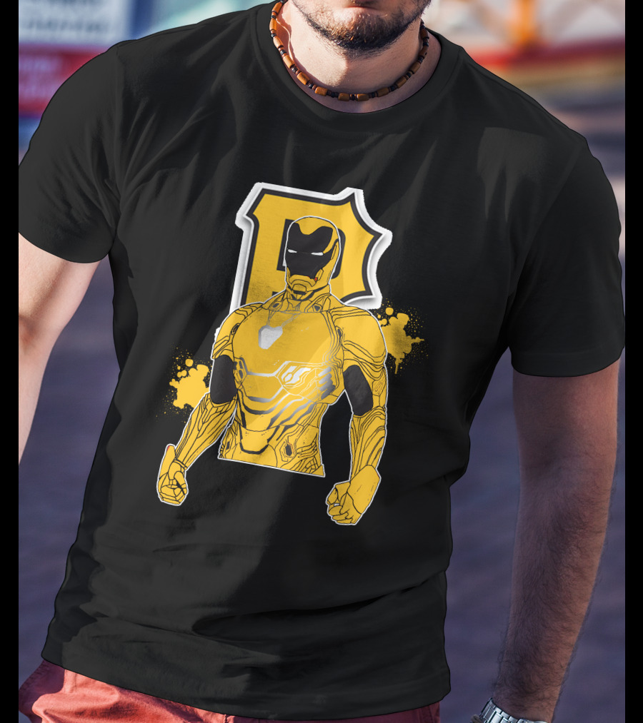 Iron Man Pittsburgh Pirates Collaborative Marvel Sports T-Shirt