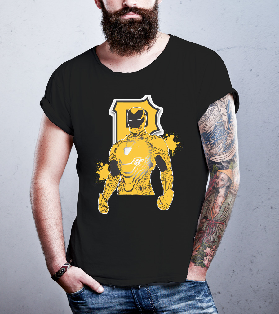 Iron Man Pittsburgh Pirates Collaborative Marvel Sports T-Shirt