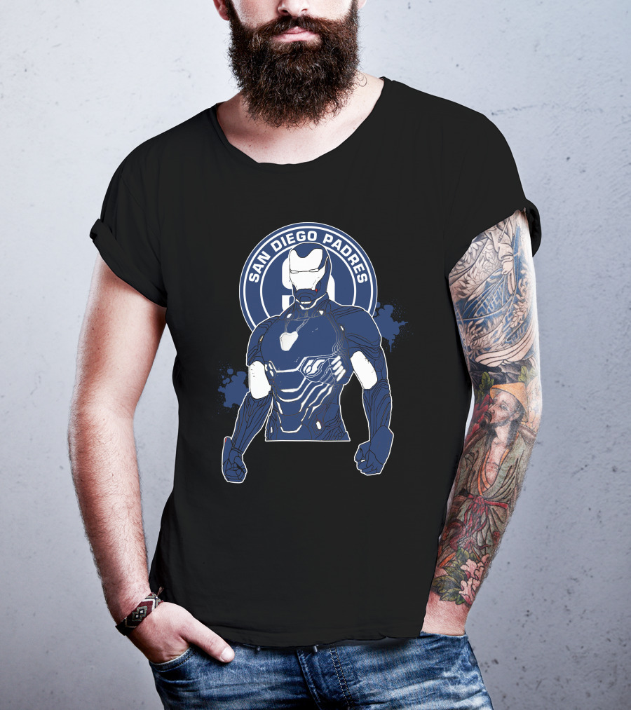 Iron Man San Diego Padres Crossover T-Shirt