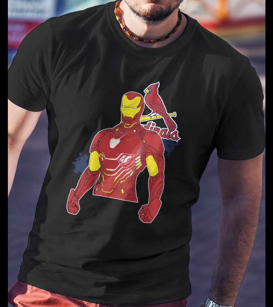 Iron Man St Louis Cardinals Crossover T-Shirt