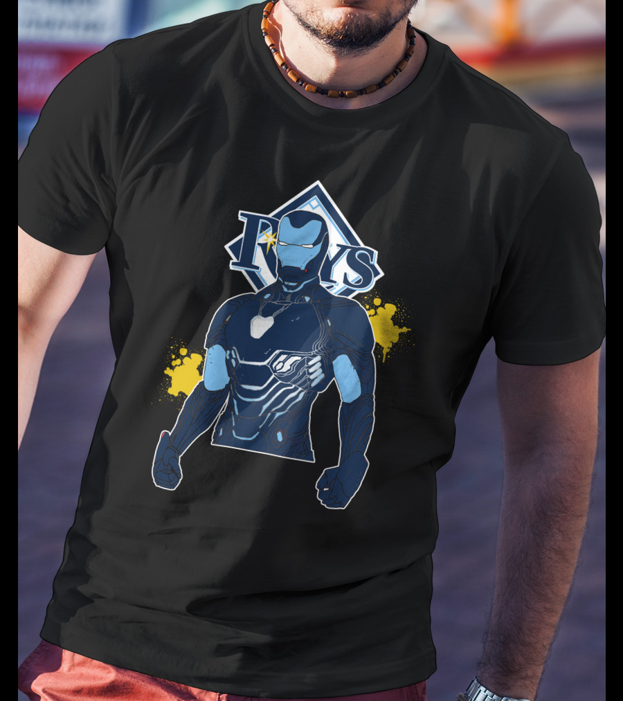 Iron Man Tampa Bay Rays Crossover Fan Merchandise T-Shirt