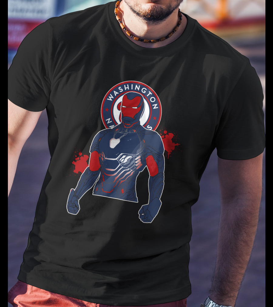 Iron Man Washington Nationals Crossover T-Shirt