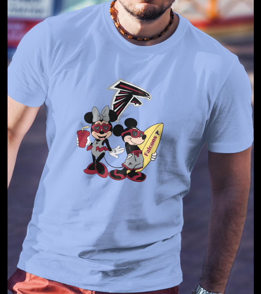 Falcons Mickey And Minnie Vacation Fun T-Shirt
