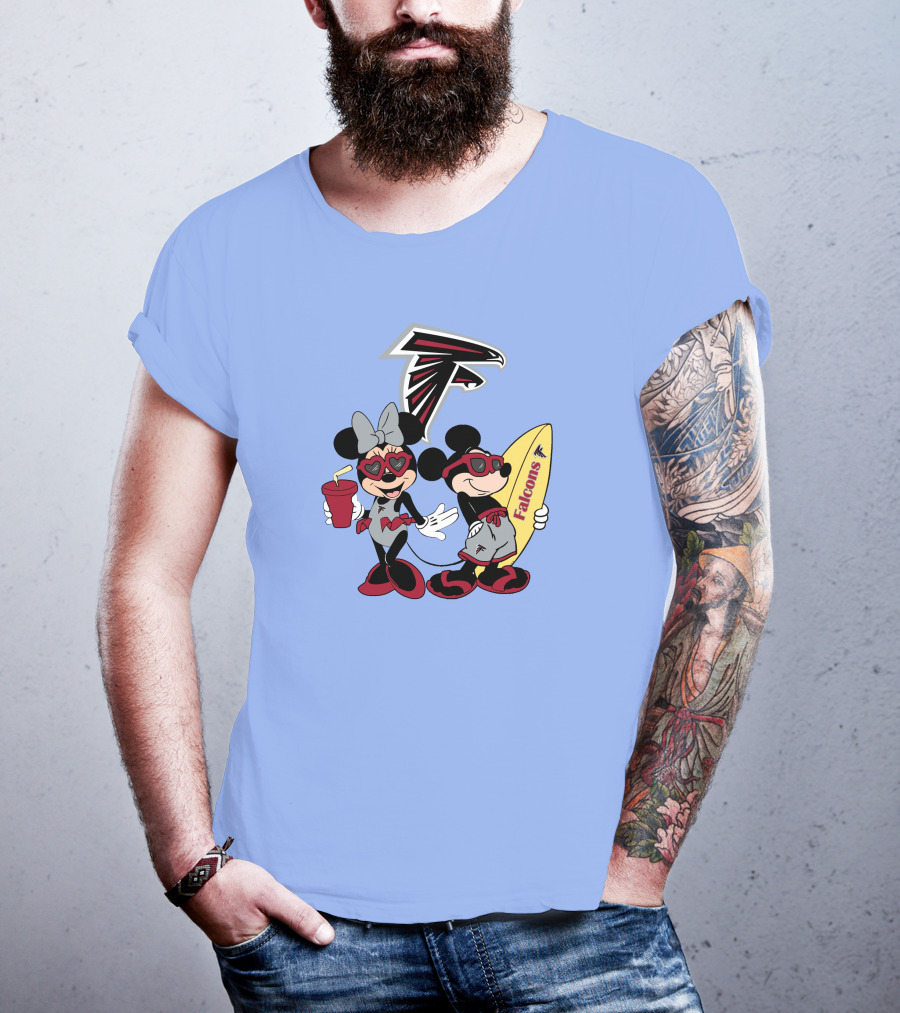 Falcons Mickey And Minnie Vacation Fun T-Shirt