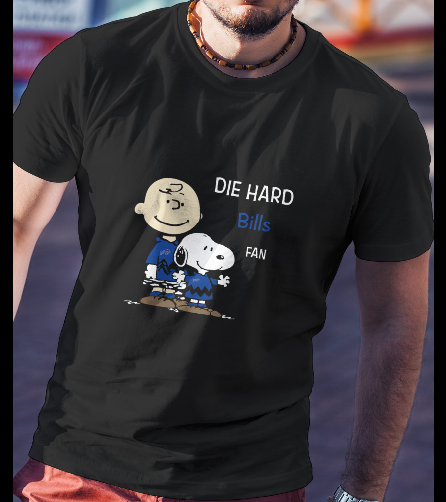 Die Hard Buffalo Bills Fan Snoopy And Charlie Brown T-Shirt