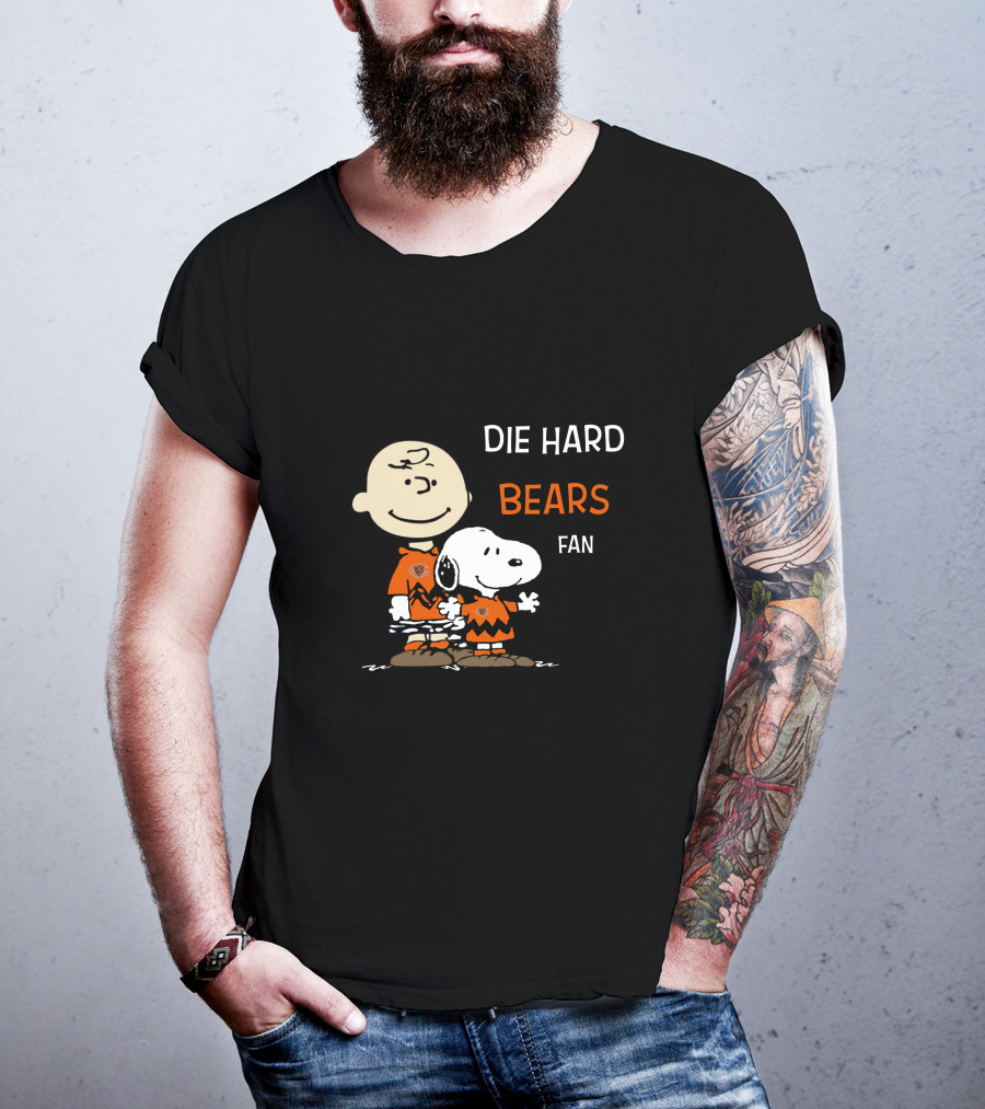 Die Hard Bears Fan Snoopy And Charlie Brown T-Shirt