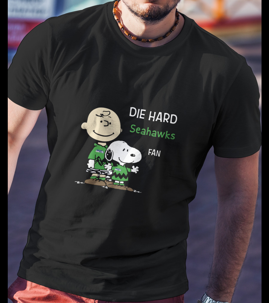 Die Hard Seahawks Fan Snoopy And Charlie Brown T-Shirt