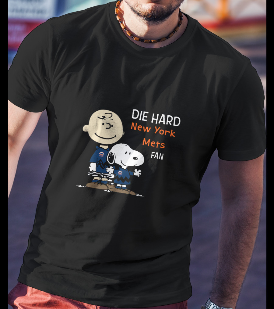 Charlie Brown Snoopy Die Hard New York Mets Fan T-Shirt