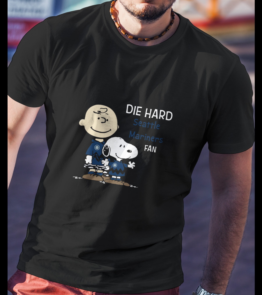 Die Hard Seattle Mariners Fan Snoopy And Charlie Brown T-Shirt