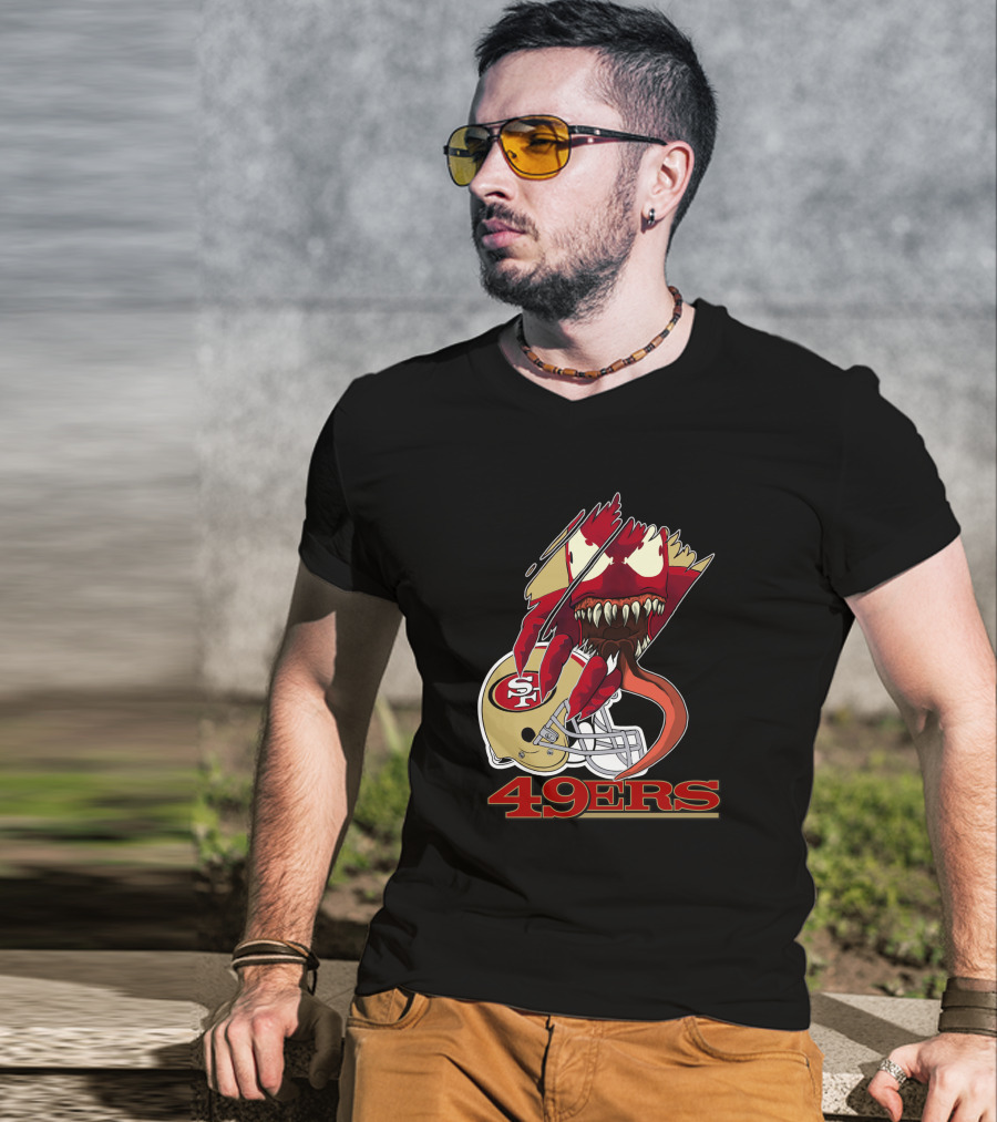 49ers Venomous Creature With San Francisco Helmet T-Shirt