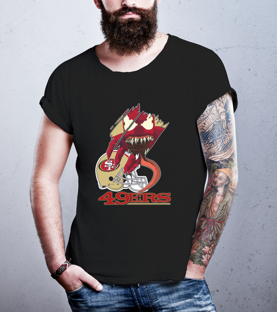 49ers Venomous Creature With San Francisco Helmet T-Shirt