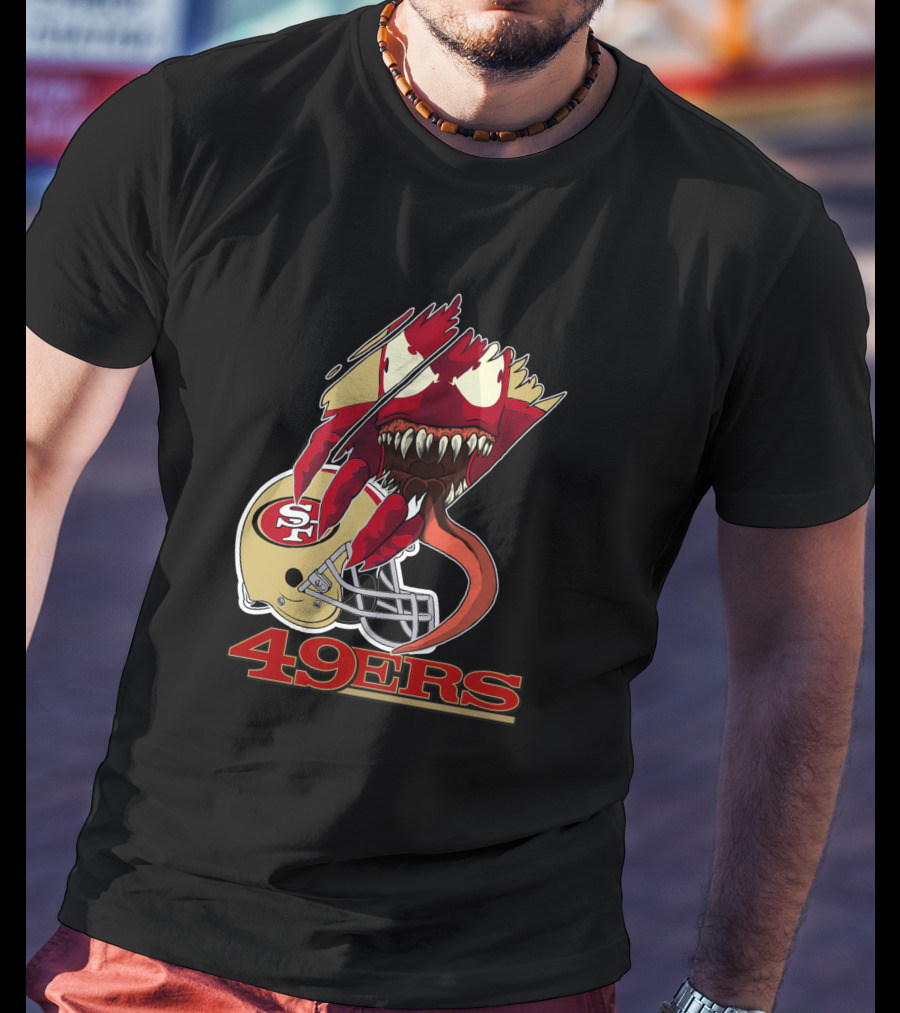 49ers Sf Football Venom Monster Helmet T-Shirt