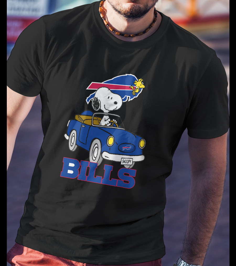 Buffalo Bills Snoopy Woodstocks Long Ride T-Shirt