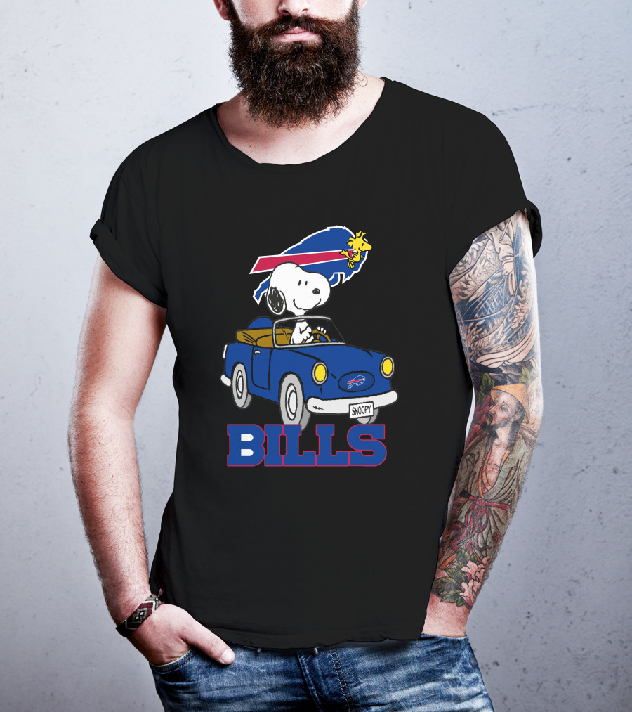 Buffalo Bills Snoopy Woodstocks Long Ride T-Shirt