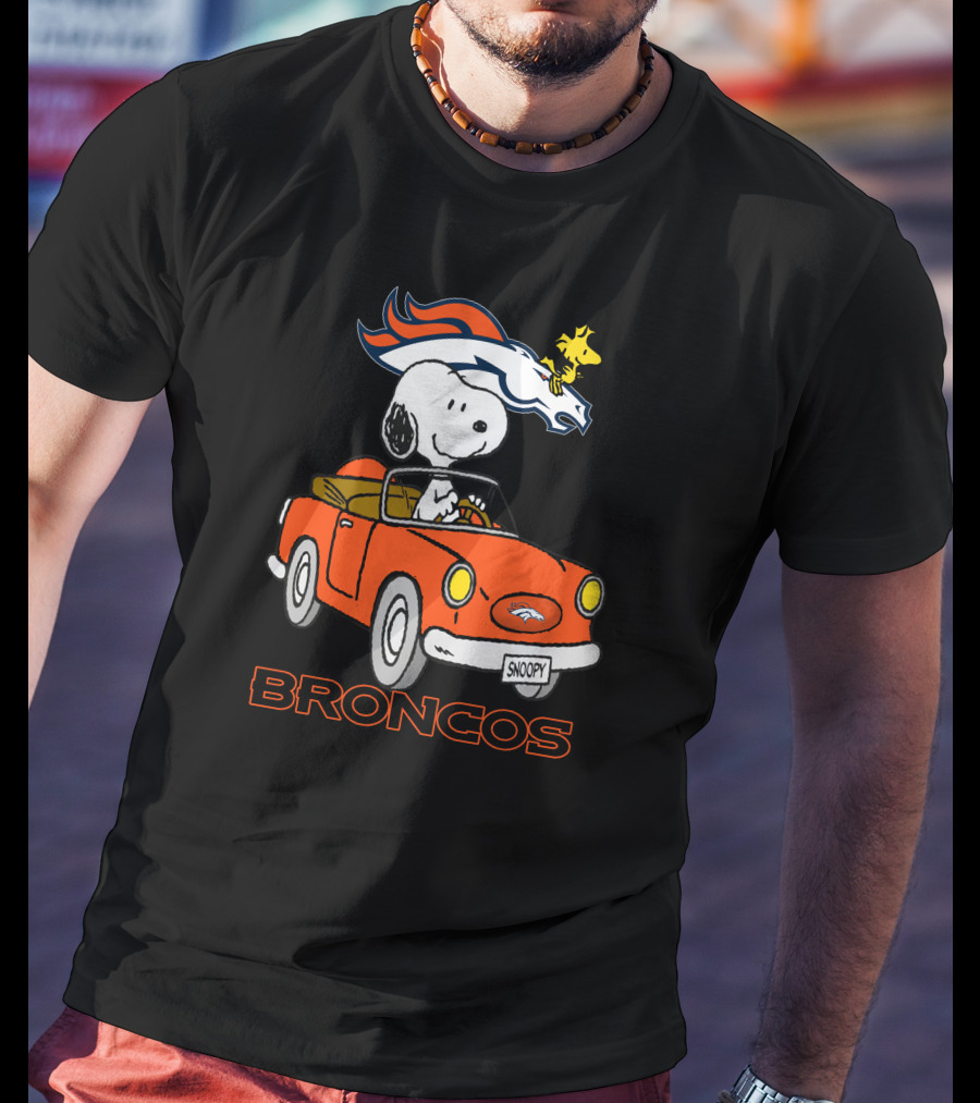 Broncos Snoopy Woodstock Long Ride Adventure T-Shirt