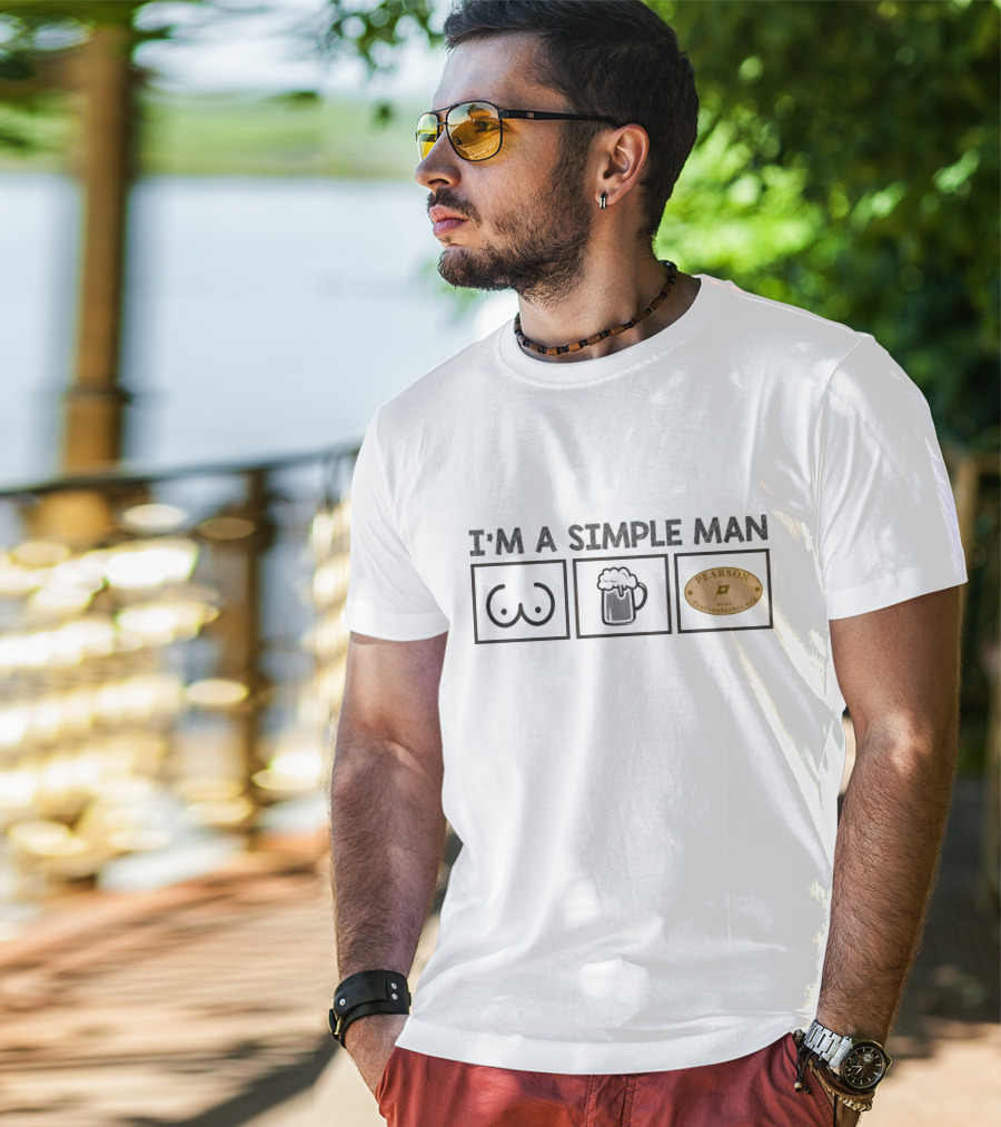 I'm A Simple Man Pearson Lager Beer Symbols T-Shirt