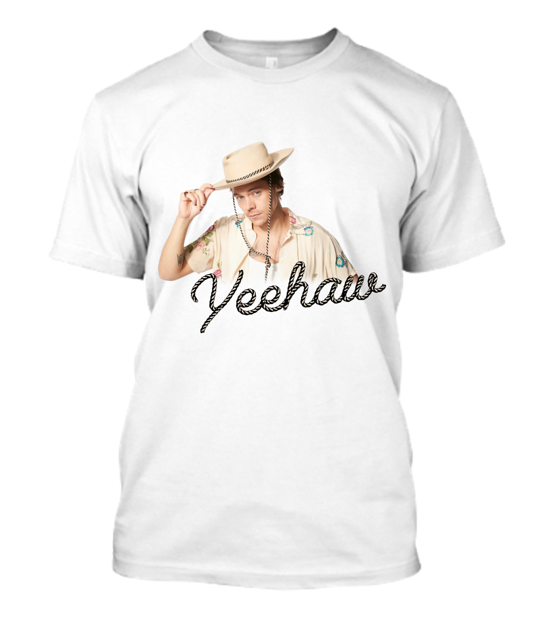 Yeehaw Cowboy Style With Floral T-Shirt
