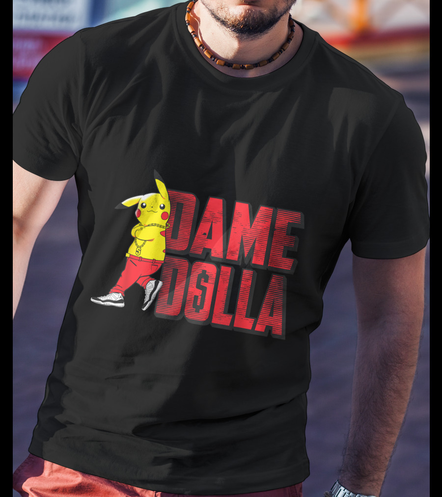 Pikachu Dame Dolla Crossover Red Outfit Sneakers T-Shirt